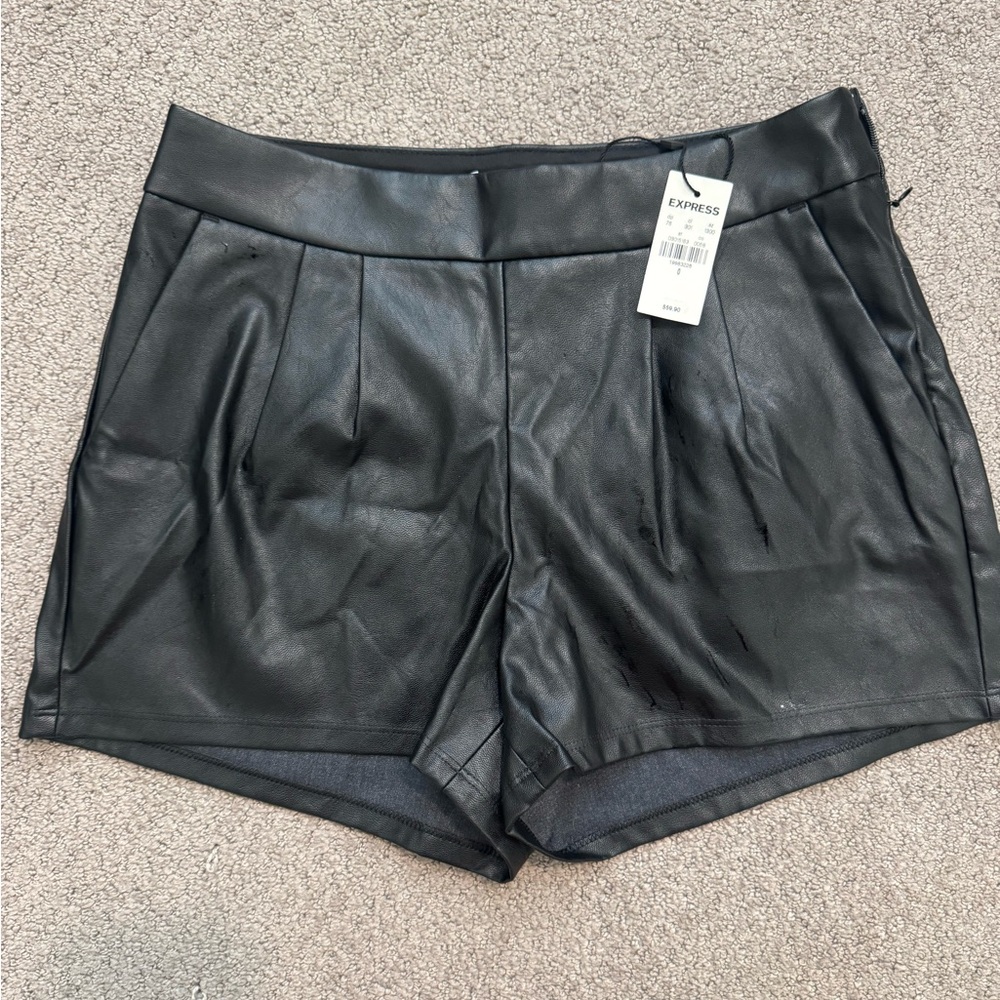 Express faux leather shorts